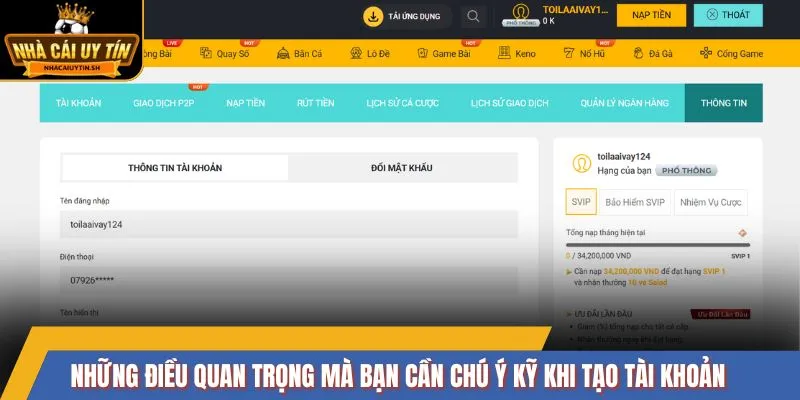 Những điều quan trọng mà bạn cần chú ý kỹ khi tạo tài khoản